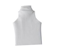MotiveTech Débardeur Miniature pour Figurine Fille Haut Tendance Sans Manches Costume de Poupée Mode Vêtement à Col En Tissu Souple Adapté Aux Amateurs D, Blanc