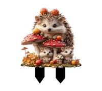 MotiveTech Décoration de Jardin Plate 2D Faite Main, Motif Animal, Plaque Décorative Mignonne pour Jardin, Pelouse, Plantes D'intérieur et Fêtes, Style B