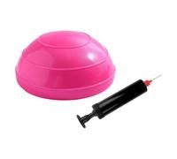 MotiveTech Demi-Ballon D'Équilibre avec Surface Antidérapante Accessoire de Fitness Support Pilates Gonflable Pompe Incluse Structure Résistante en PVC Adapté à, Rose Rouge