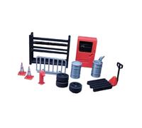 MotiveTech Diorama à L'échelle 1/64, Accessoires de Garage, Simulation de Barils de, Outils de Réparation Automobile