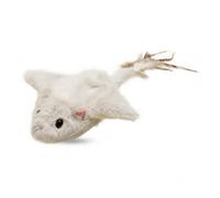 MotiveTech Dispositif Félin Interactif Jouet Chat Écureuil Volant Peluche Coussinee Jouet Accessoire Gadget Son Attrayant Recharge USB C Matériaux Plume Convient, Gris