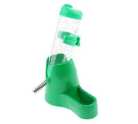 MotiveTech Distributeur Automatique pour Hamster Bouteille Nourrisseur Réservoir Bol Support Suspendu Fonction Double Usage en Plastique Adapté pour Petits, Vert, 14.5x8x18cm