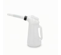 MotiveTech Distributeur d'Huile Manuel Pichet Bouteille Huile Bec Long Précision de Remplissage Graduation Clair Poignée Ergonomique Convient à Atelier Garage, Black Screw