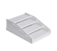 MotiveTech Double Niveau Tapis Récupération Litière Équipement Félin Rectangulaire, Blanc
