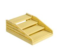 MotiveTech Double Niveau Tapis Récupération Litière Équipement Félin Rectangulaire, Jaune