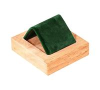 MotiveTech Earring Holder Support Boucles d'oreilles Présentoir à Bijoux Stand en Bois avec Surface en Velours Doux pour Organisation Compacte Adapté à La Décora, Vert