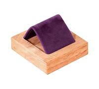 MotiveTech Earring Holder Support Boucles d'oreilles Présentoir à Bijoux Stand en Bois avec Surface en Velours Doux pour Organisation Compacte Adapté à La Décora, Violet Foncé