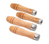 MotiveTech Ensemble de Manches de Limes En Bois, Manches de Limes En Bois Dur à Visser, pour La Menuiserie et Les Gros Outils, avec Manches En Métal pour Tournev, 4 Pièces