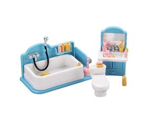 MotiveTech Ensemble de Salle de Bain pour Maison de Poupée à L'échelle 1/12, Cadeau de Saint-Valentin, Pièces pour Poupée BJD, Cadeau D'anniversaire Clas
