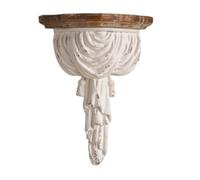 MotiveTech Étagère avec Console Sculptée Vintage Petite Étagère Murale Patiné Support Mural pour Entrée, Salon, Mariage, A3116