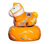 MotiveTech Figurine de Cheval Miniature Statue Animal Cabinet Statuette Création Céramique pour Décoration Salon Fête Cadeau Anniversaire, Orange