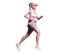 MotiveTech Figurine de fille à l'échelle 1/64, modèle de petite personne réaliste, accessoire photo en résine, mini figurine architecturale pour scène de, En Cours D'exécution