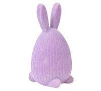MotiveTech Figurine de Lapin de Pâques Floquée, Statue de Lapin de Pâques, Décoration de Noël, Cadeau, Adorable Ornement de Table pour La Maison, Violet