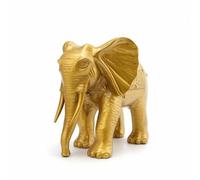 MotiveTech Figurine D'éléphant En Laiton Fétiche Statuette d’éléphant Vintage pour Collectionneurs, Salon, Étagère, 24cm X 13cm X 18cm, Éléphant À Motif JY Absorbant L Eau 1 Pied Trompe Droite