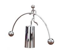 MotiveTech Figurine d'Équilibre de Bureau Sculpture Statuette Ornement Décoration Objet en Métal Lustré Point Focal pour Intérieur, Grand - Un Pied