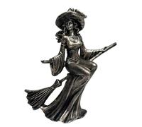 MotiveTech Figurine D'Halloween, Décoration D'Halloween, Statue, Ornement de Bureau pour étagère, Salon, Table, Centre de Table, Bureau, Riding A Broom