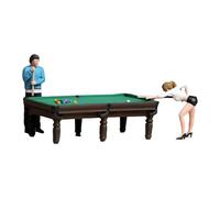 MotiveTech Figurine Miniature Personnage Décor Résine Modèle Pool Table Peint à la Main Scène Billiard Adapté pour Collection Exposition Cadeau Maison, Hauteur 2.8 Cm