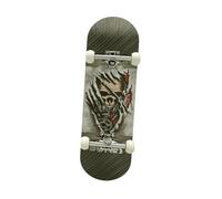 MotiveTech Fingerboard Mini Skateboard Jouet Bois Prop Éducatif Mouvement Doigts Adapté Aux Enfants Adolescents Adultes Loisirs Interaction Parent Enfant Sacs Ca, Crâne Noir