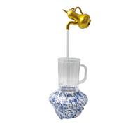 MotiveTech Fontaine Décorative à Illusion d'eau Arrosoir Créatif pour Terrasse Jardin et Bureau Design Unique et Matériau, Style C