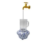 MotiveTech Fontaine Décorative à Illusion d'eau Arrosoir Créatif pour Terrasse Jardin et Bureau Design Unique et Matériau, Style B