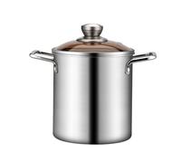 MotiveTech Friteuse Inox 304 Friteuse Casserole Marmite Poêle Polyvalente Répartition Homogène de la Chaleur Économie d'Huile Jusqu’à 50 pour Cent Base Plate