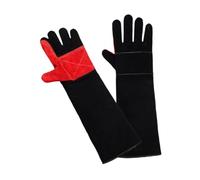 MotiveTech Gants de Protection Animalier Anti Morsure Résistants pour Prise Animaux PU Cuir Doublé Dos Main Renforcé Conviennent à Toilettage Chats Chiens, 45cm