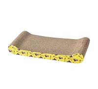 MotiveTech Griffoir en Carton pour Chat, Nid Interactif, Tapis D'entraînement, Griffoir pour Protéger Les Meubles, Jeu, Os 44.5x21x5.5cm