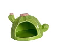 MotiveTech Hamster Maison en Céramique Cachette Bol Mangeoire Habitat Divertissant Adapté aux Cadeaux Ami Animaux Compagnie Décoration Intérieure, Vert