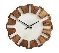 MotiveTech Horloge Murale Silencieuse Ronde en Bois de Ferme, Accessoire pour Lire l'Heure, Horloge Rond Rétro pour Chambre, Bureau, Fête ou Chambre d'Étudiant, 40cm