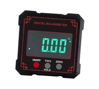 MotiveTech Inclinomètre Numérique, Rapporteur D'angle, Niveau électronique, Compteur de Précision avec Base et écran Lumineux, Adapté Aux Ateliers, Rouge