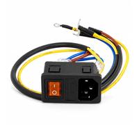 MotiveTech Interrupteur d'alimentation Imprimante Inlet IEC Bouton Bascule Orange Ouverture en Câblage Pré-monté Connexions à Cosses Suitable pour Imprimante Atelier Amélioration