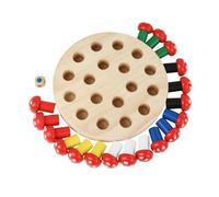 MotiveTech Jeu Mémoire Dés Pions Sensoriel Jeu Mémoire en Bois Plateau Rond Compact pr Activités Préscolaires , Style A
