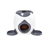 MotiveTech Jouet Interactif Chien Ouverture Remplissage Jouet Friandises Roulant Fini Brillant Accessoire Animal, Gris