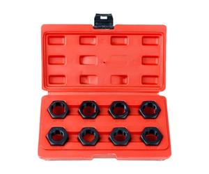 MotiveTech Kit de 8 Outils de Refiletage D'axe avec étui, Outil Réparation Filetage