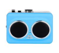 MotiveTech Lecteur de Cassettes, convertisseur Cassette vers MP3, contrôle du Volume USB, Prise Casque, Double Haut-Parleur stéréo pour Une Utilisation, Bleu