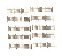 MotiveTech Lot de 10 Mini-clôtures En Bois pour Maquettes, Accessoires de Construction, Dioramas, Architecture, Loisirs Créatifs et Modélisme Ferroviaire, Style F