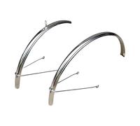 MotiveTech Lot de 2 Garde-Boue de vélo, décoration argentée, Remplacement Robuste, Facile à Installer, Protection Professionnelle, Pas de Bavette