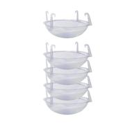 MotiveTech Lot de 5 Bacs à Fleurs Suspendus avec Crochet de Drainage