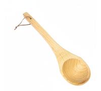 MotiveTech Louche En Bois pour Sauna Design Traditionnel Cuillère de Sauna à Long Manche Prise Confortable Louche à Eau En Bois pour Spa, Hammam, Épicéa