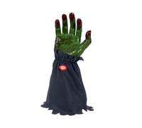 MotiveTech Main Animée à Piles Animé d'halloween Réaliste Accessoire pour Maison Hantée, Vert, Main De Zombie Marchante D Halloween