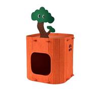 MotiveTech Maison pour Chat, Condo pour Chat, pour Chaton, Meuble pour Chat, Lit Fermé en Feutre, Niche pour Chat, pour Jouer, Dormir, Intérieur et, 33cmx33cmx26cm
