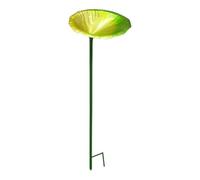MotiveTech Mangeoire à Oiseaux en Métal avec Bol d'eau pour Abeilles pour Usage Extérieur, Vert