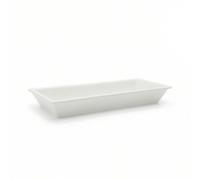 MotiveTech Mangeoire en Plastique Étanche Mangeoire Rectangulaire Plat Auge pour Agriculteurs, Blanc