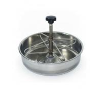 MotiveTech Mangeoire Suspendue avec Crochet Anti-Gaspillage Mangeoire avec Compartiments Facile à Installer Auge d'alimentation pour Éleveurs Porcs, 25cm, Acier Inoxydable 304 Complet