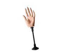 MotiveTech Mannequin Main de Pratique pour Ongles avec Doigts Flexibles Outil D'Entraînement Silicone Base Ventouse Modèle Réaliste Adapté Formation Étudiants Sa, Couleur de Peau Claire