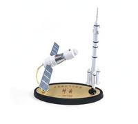 MotiveTech Maquette Aérospatiale Vaisseau Spatial Commémoratif Maquette Fusée Spatiale Bleu et Doré pour Étagère
