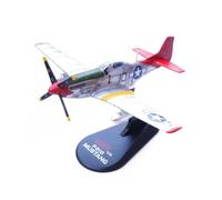 MotiveTech Maquette Avion Militaire Classique Réaliste Maquette d'avion Chasse Décoratif Avion Miniature avec Socle pour Étagère, 332e Groupe De Chasse, Empennage Rouge, 14663LE