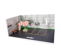 MotiveTech Maquette de Voiture à L'échelle 1/64, Diorama, Décor, Mini-modèle de Voiture En Alliage, Arrière-plan de Garage, Jouet pour Maquette, O, Pas de Couverture de Poussière