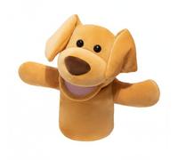 MotiveTech Marionnette pour Enfants Marionnette à Main Peluche Jouet Éducatif Rôle Animal Conte Interaction Parent Enfant Favorise Langage et Socialisation, Jaune, Marron, Rose, Petit Chien Jaune