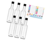 MotiveTech Matériel de Peinture En Bouteille 6 Bouteilles Vides pour Salle de Classe Adultes Filles Garçons